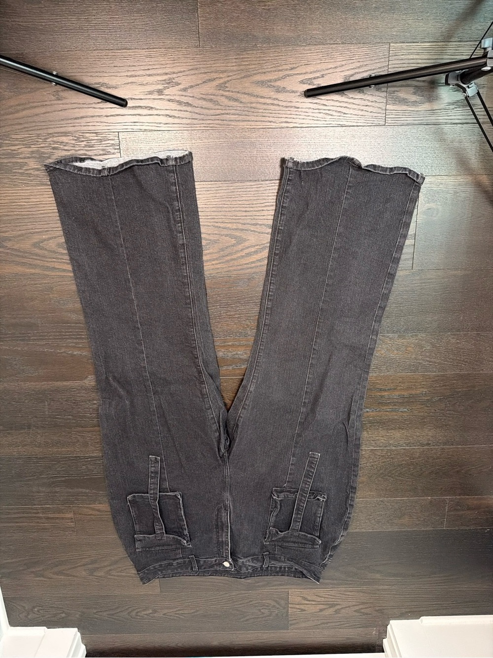 Cider Black Washed Flare Jeans